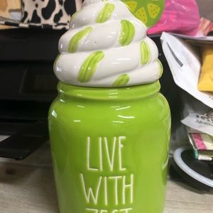 Rae Dunn Live With Zest lime green canister